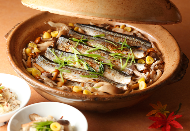 秋季節慶秋刀魚的什錦飯