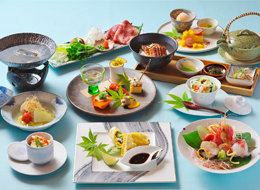 日式宴席套餐奢侈地享受肉和魚的雙重主打日式宴席專用休息室的特別住宿附2餐